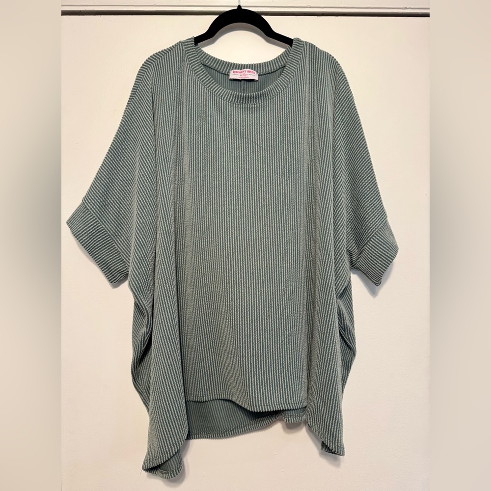 Discount Divas Seafoam Green Ribbed top